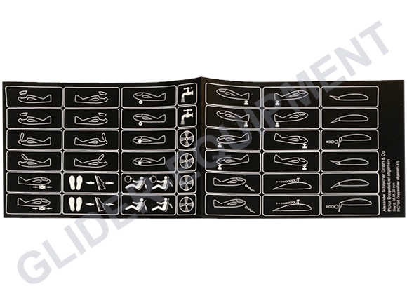 Alexander Schleicher Cockpit Aufkleber Doppelsitzer schwarz [AS2-CSV]