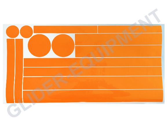 Anti-Kollisions Markierungsaufkleberblatt fluoreszierend oranje [6030FO]