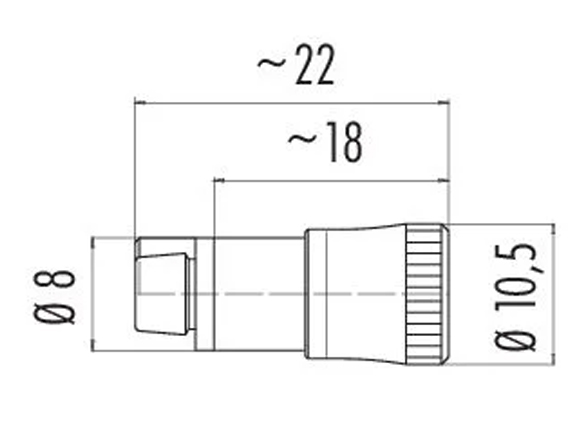 Binder snap-in 5P cable connector female [09-9790-71-05]