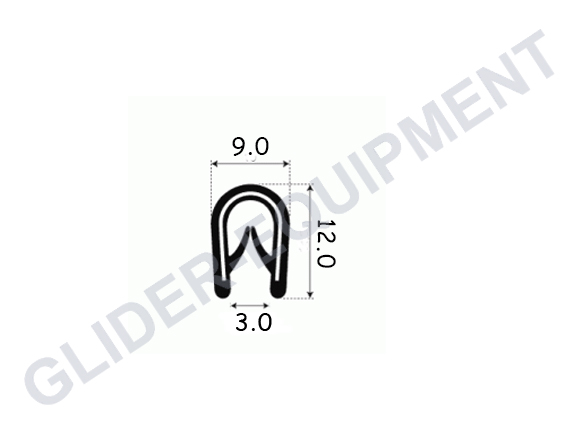 Cobra klemprofiel zwart 1-3mm [4610074]