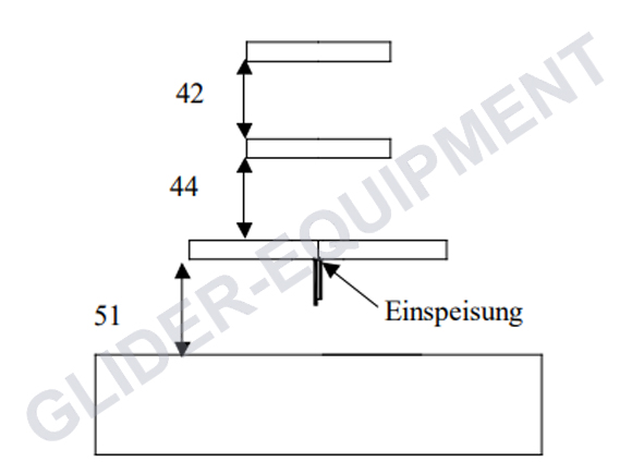 Dolba BD08 Flarm (868MHz) binnen (kap) antenne dipool [BD8]