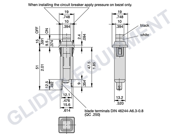 ETA 1110-series Sicherungsschalter 12.0 Amp [1110-F112-P1M1-12A]