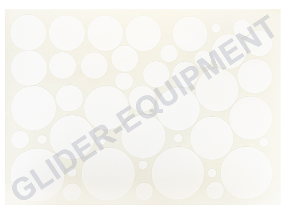 GE ronde sticker-set stickervel wit [GE-RSS]