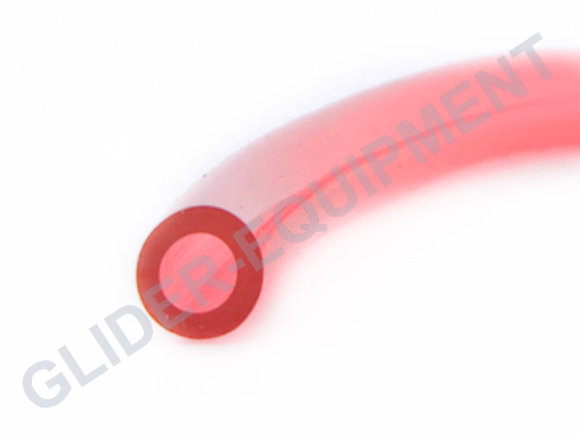 PVC instrumentenslang transp. rood 1 METER [IS-5x8-RO-1M]