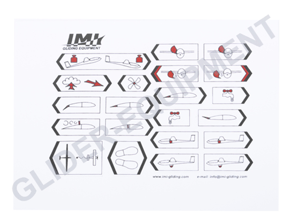 IMI Cockpit placards white [IMI-CSV]