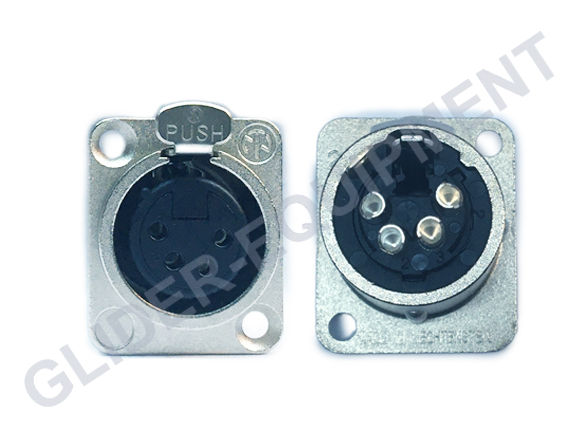 Neutrik XLR 4P chassis connector female [NC4FD-L-1]