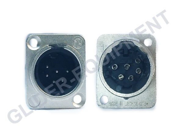 Neutrik XLR 6P chassis connector male [NC6MD-L-1]