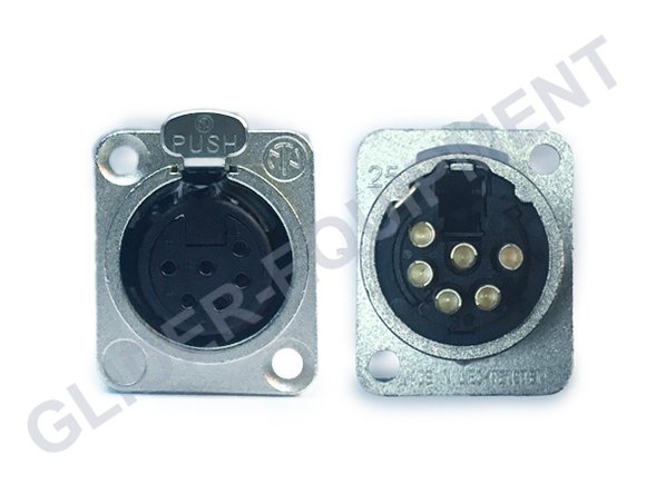 Neutrik XLR 6P chassis connector female [NC6FD-L-1]