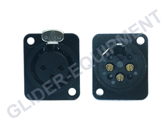 Neutrik XLR 3P chassis connector female [NC3FD-L-BAG-1]