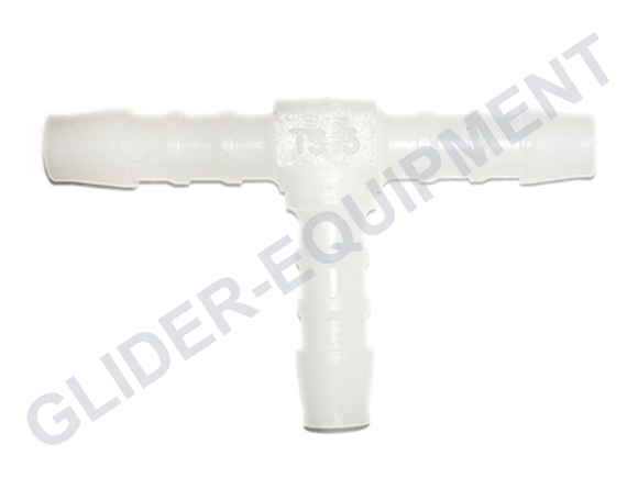 Norma tube connector ''T'' plastic white Ø5mm [TS5]