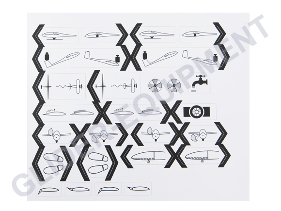 Schempp-Hirth Cockpit placards white [SH-CSV]