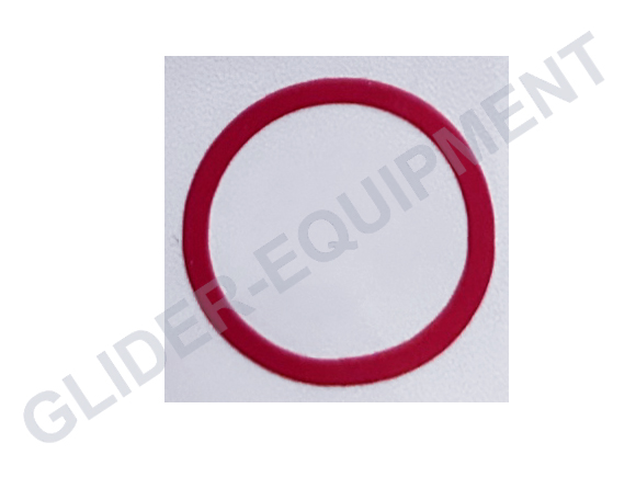 Static port placard round Ø20/24mm red [SR242066]