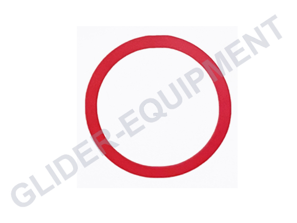 Static port placard round Ø20/24mm red [SR242066]