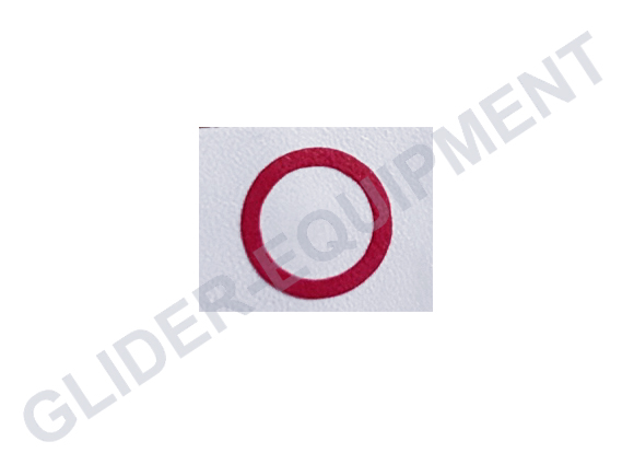 Static port placard round  Ø9/12mm red