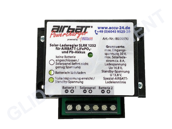 Strobl / Airbatt solar laadregelaar - vliegtuig (2 accu's) [SLRK1252]