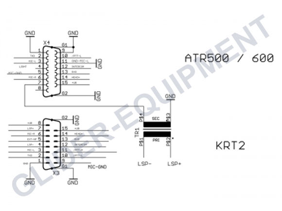 TQ-Avionics adapter plug ATR500/600 -> KRT2 [285970]