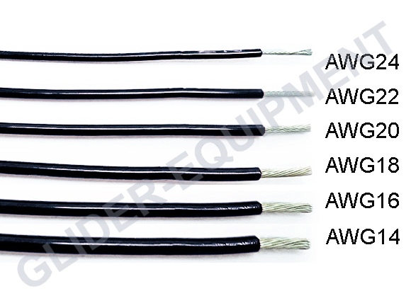 Tefzel kabel AWG14 (2.27mm²) zwart [M22759/16-14-0]