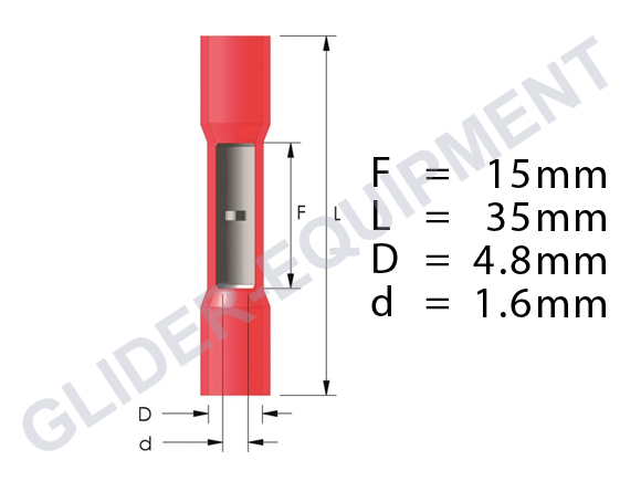 Tirex kabel splice 0.5 - 1.5mm² rood [D08545]