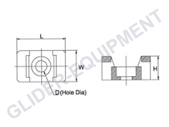 Tirex Bolz / Schraube / Niet Tiewrap halter M3 Schwarz [D10066]