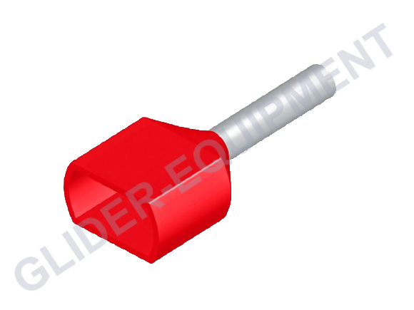 Tirex kabel adereindhuls dubbel 2x1.00mm² rood [D08513]
