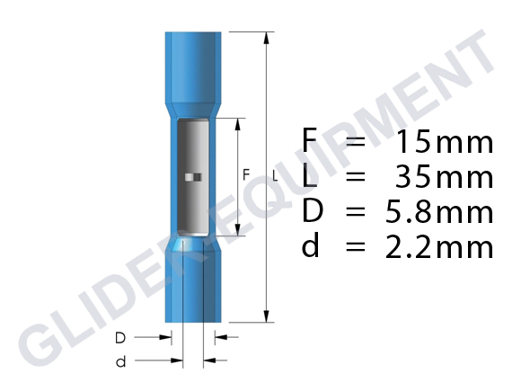 Tirex kabel splice 1.5 - 2.5mm² blauw [D08546]