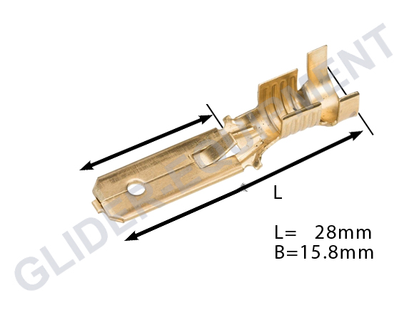 AMP terminal cable shoe male uninsulated 6.3mm / 0.5 - 1mm² [D08080]