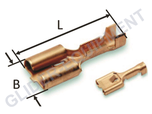 AMP terminal cable shoe female uninsulated 6.3mm / 0.5 - 1mm² [D08363]