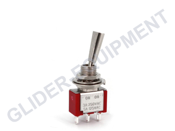 Toggle switch 'flat' on/on (on/off) Ø6.35mm 5A [SHT80T13U]