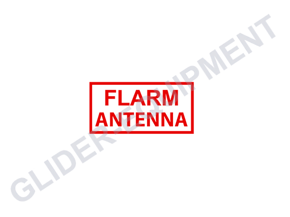 Achtung Aufkleber \'Flarm antenna\' rot [SR114594]
