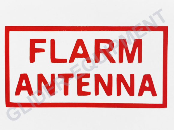Warning Placard \'Flarm antenna\' red [SR114594]