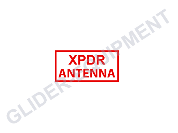 Waarschuwingssticker 'XPDR antenna' rood [SR114576]