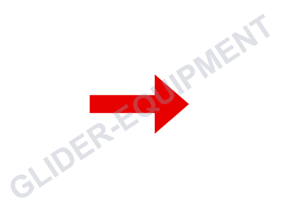 Warning Placard arrow red [SR114588P]