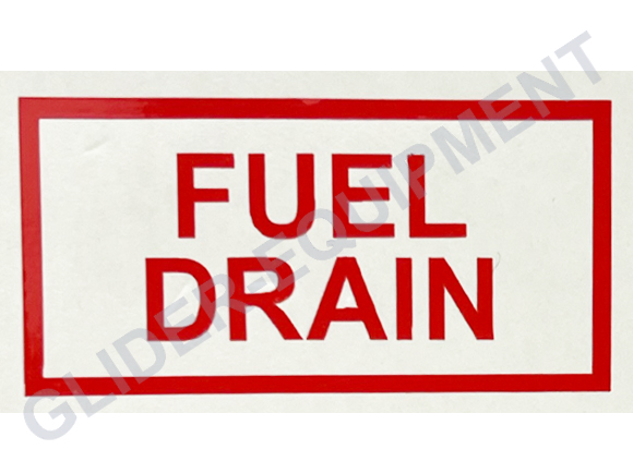 Warning/indication Placard \'Fuel drain\' red [SR113194]