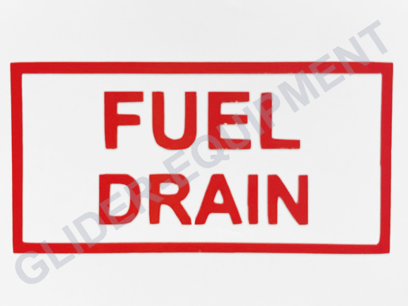 Achtung/Hinweis Aufkleber \'Fuel drain\' rot [SR113194]