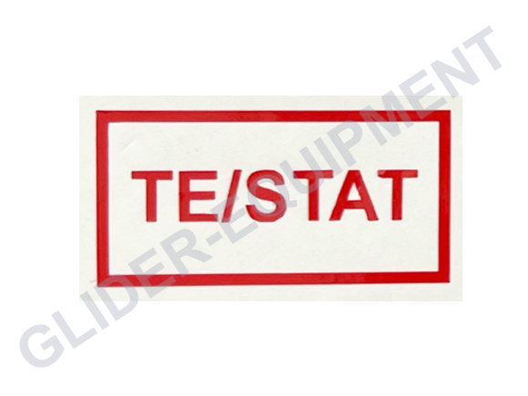 Waarschuwingssticker/Aanwijzingssticker \'TE/Stat\' rood [SR112385]