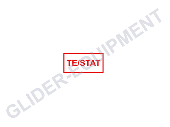 Warning/indication Placard 'TE/Stat' red [SR112385]