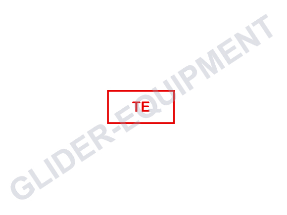 Waarschuwingssticker/Aanwijzingssticker 'TE' rood [SR112374]