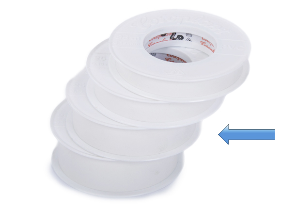 Coroplast afplaktape 25mm 24 ROLLEN [302-25MMx25M-WIT]