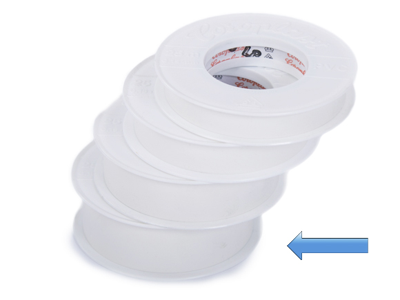 Coroplast afplaktape 30mm 20 ROLLEN [302-30MMx25M-WIT]