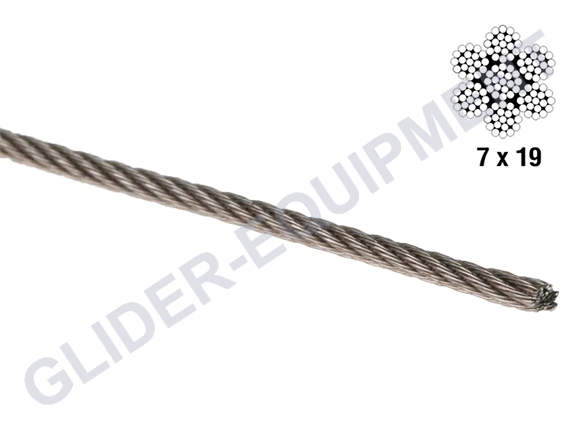 Control cable galvanised Ø3.2mm (1/8\'\') 7x19 MIL-W(DTL)-83420(D) [2071932]